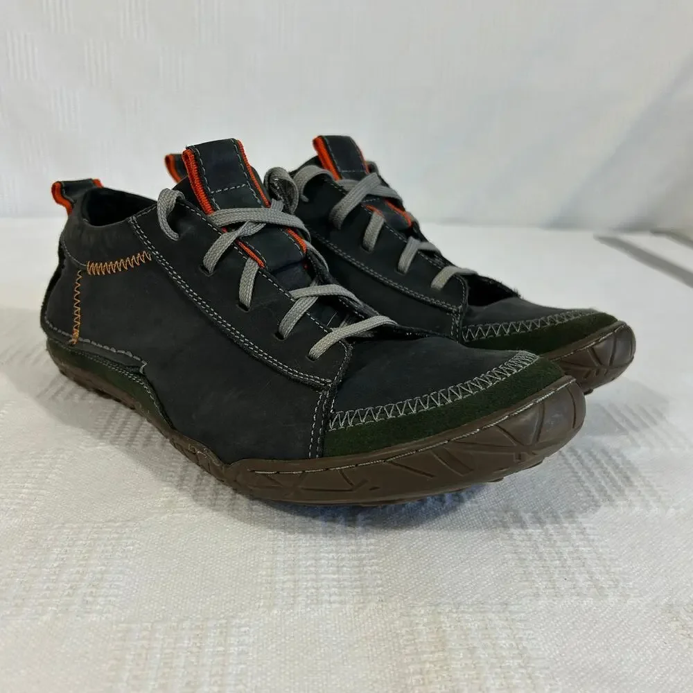 Muk Luks Mens 10 Cory Casual Shoes Green Orange Leather Upper